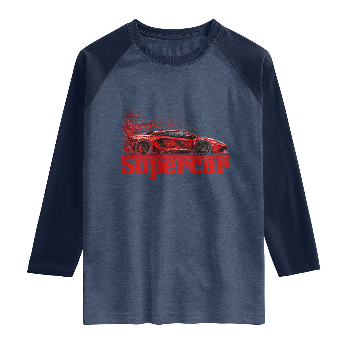 Supercar Exotic Italian Sports Car Graphic Raglan Shirt