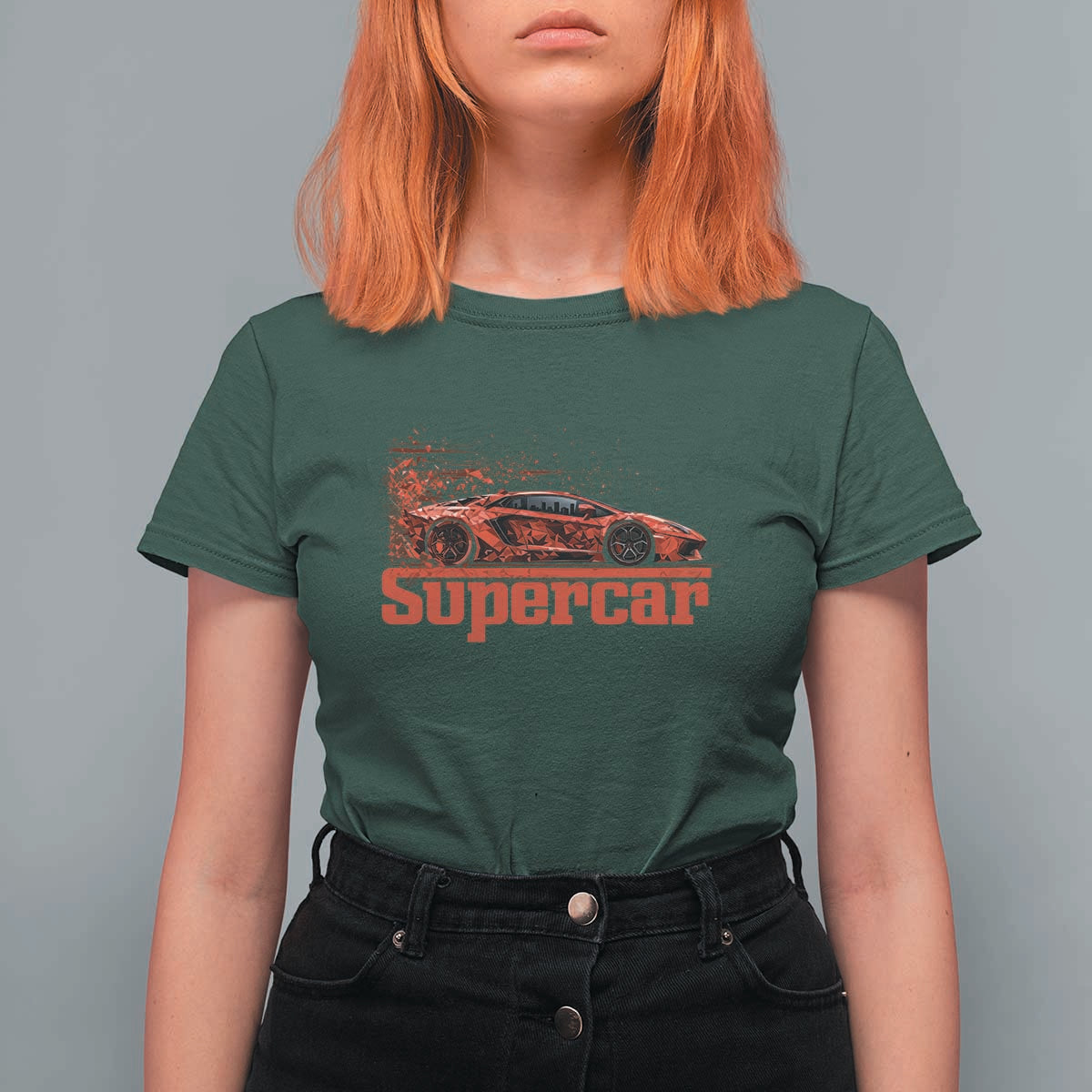 Supercar Exotic Italian Sports Car Graphic T Shirt For Women
