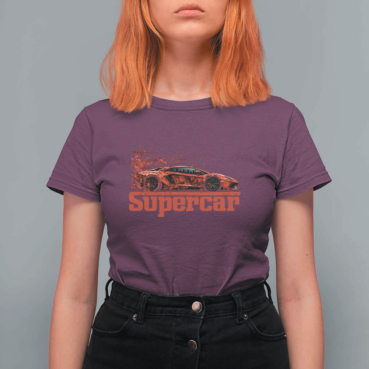Supercar Exotic Italian Sports Car Graphic T Shirt For Women