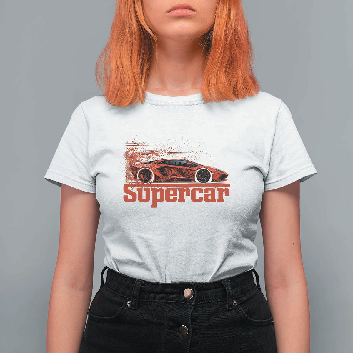 Supercar Exotic Italian Sports Car Graphic T Shirt For Women