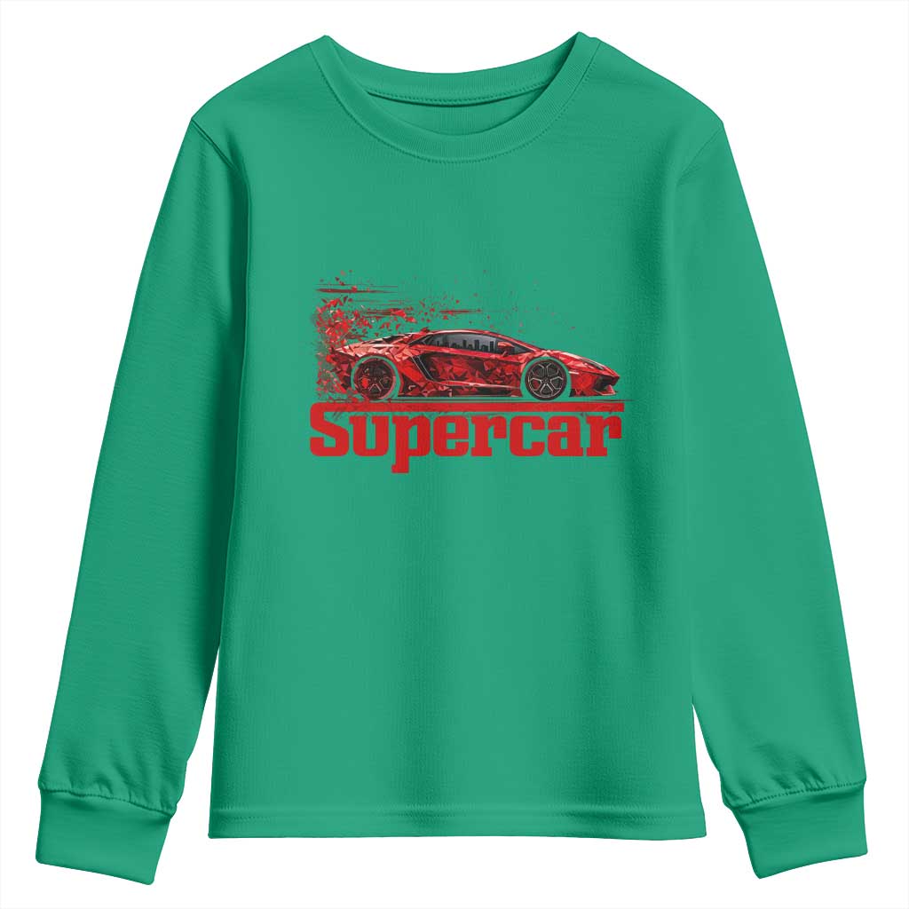 Supercar Exotic Italian Sports Car Graphic Youth Sweatshirt