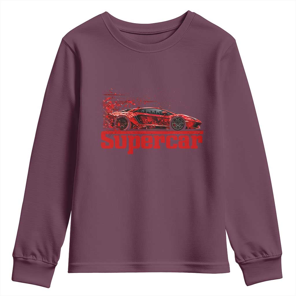 Supercar Exotic Italian Sports Car Graphic Youth Sweatshirt