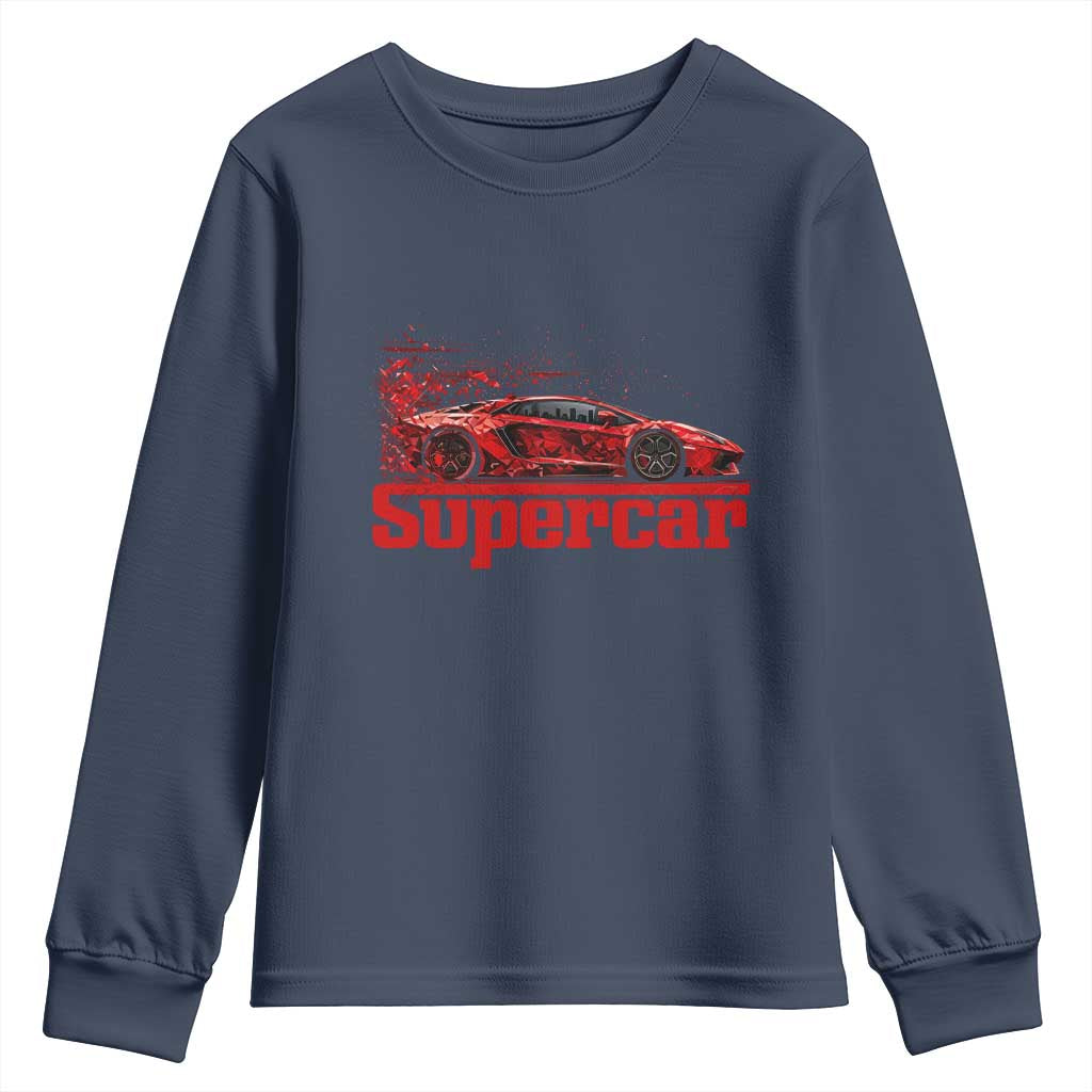 Supercar Exotic Italian Sports Car Graphic Youth Sweatshirt