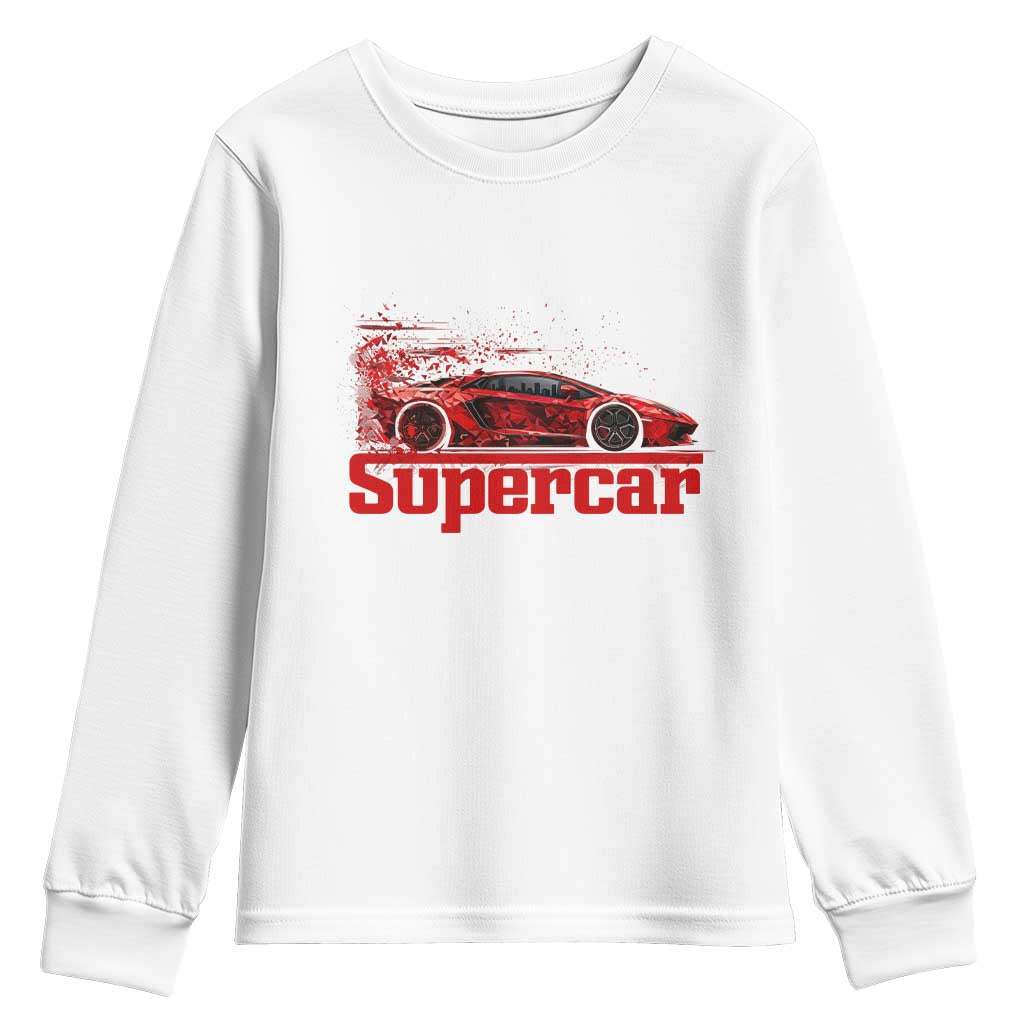 Supercar Exotic Italian Sports Car Graphic Youth Sweatshirt