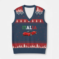 Fun Italian Exotic Supercar V-Neck Knit Sweater Vest