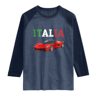 Fun Italian Exotic Supercar Raglan Shirt