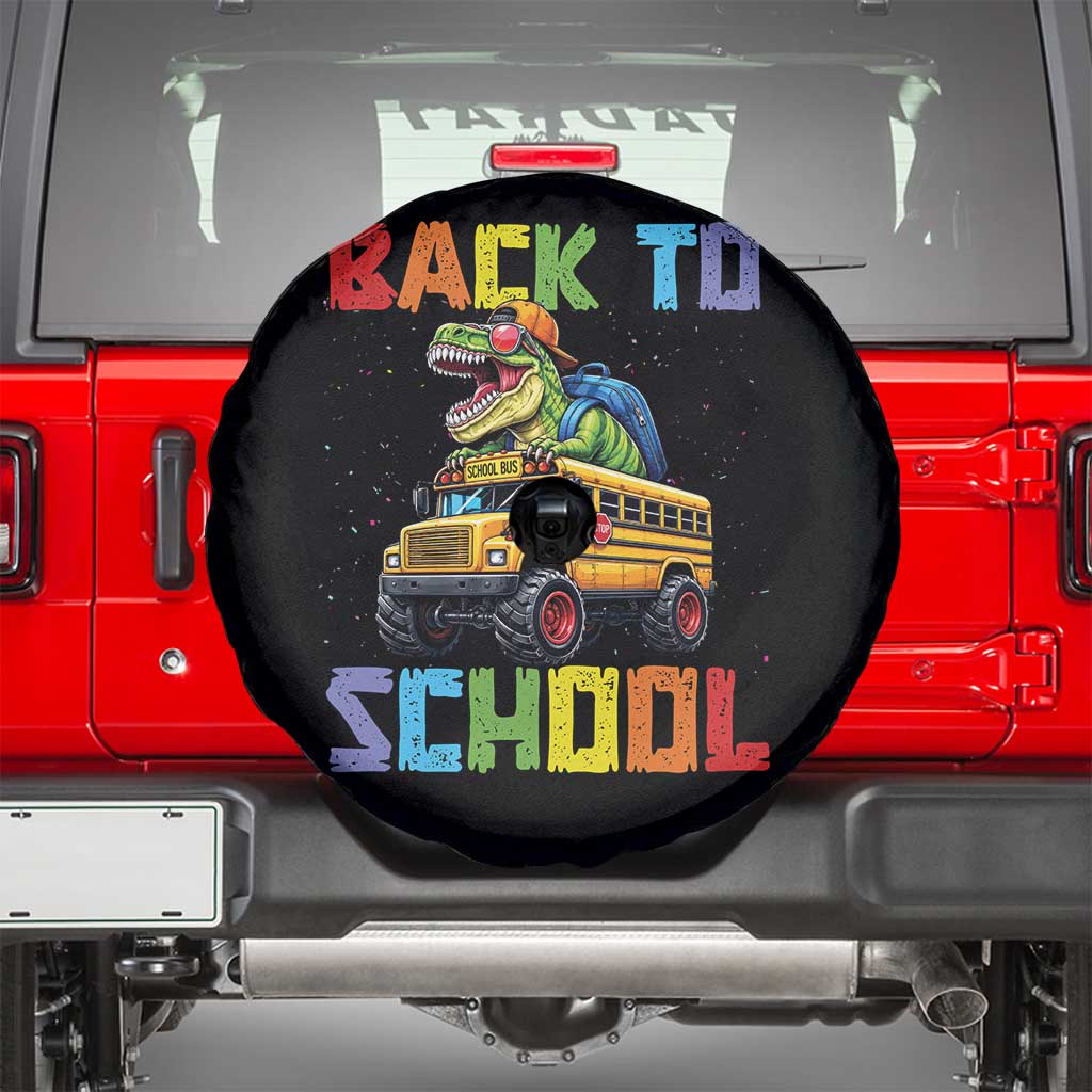 Bruh We Back Spare Tire Cover Funny Dinosaur Back To School Dinosaur