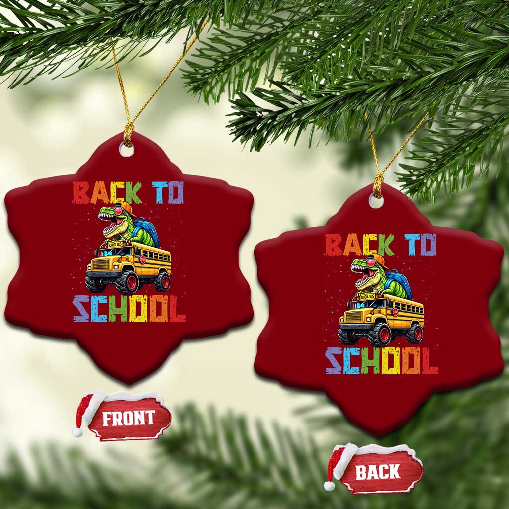 Bruh We Back Ceramic Ornament Funny Dinosaur Back To School Dinosaur