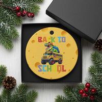 Bruh We Back Ceramic Ornament Funny Dinosaur Back To School Dinosaur