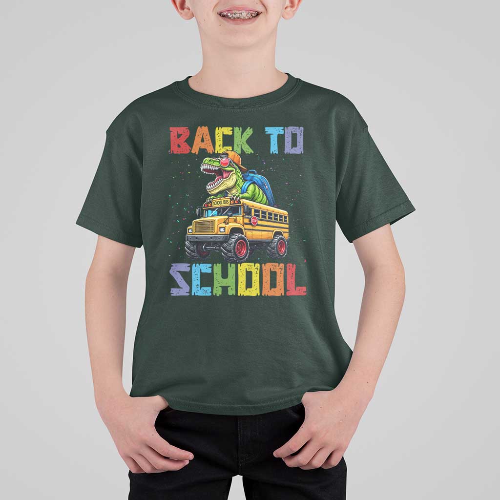 Bruh We Back T Shirt For Kid Funny Dinosaur Back To School Dinosaur