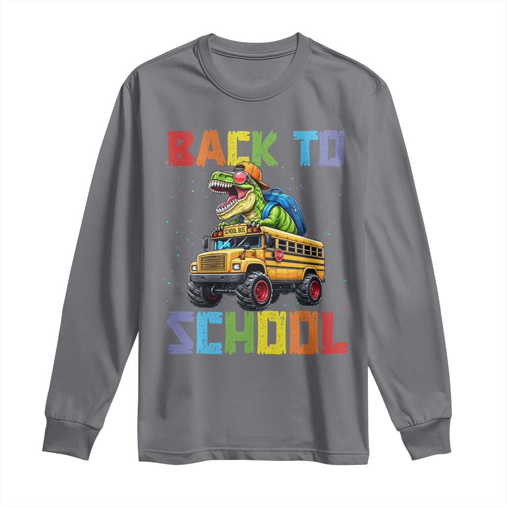 Bruh We Back Long Sleeve Shirt Funny Dinosaur Back To School Dinosaur