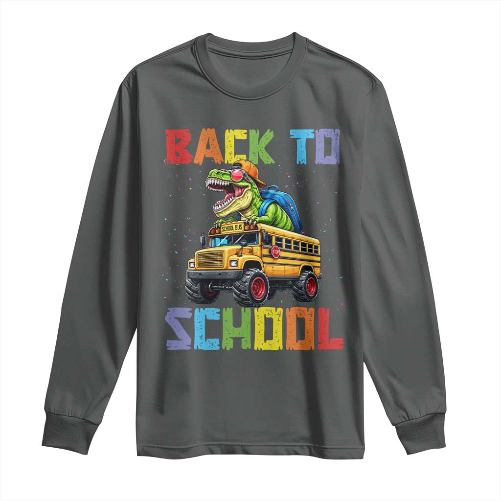 Bruh We Back Long Sleeve Shirt Funny Dinosaur Back To School Dinosaur