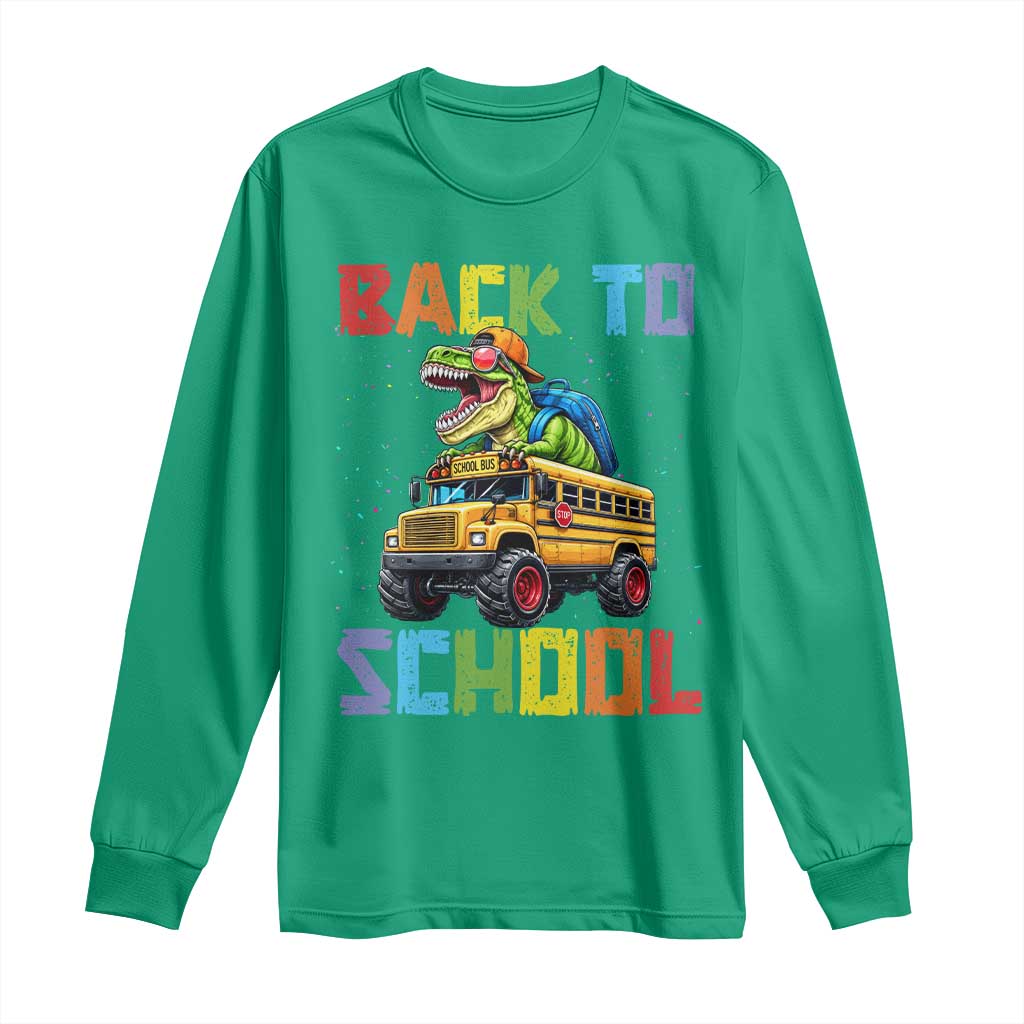 Bruh We Back Long Sleeve Shirt Funny Dinosaur Back To School Dinosaur