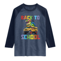 Bruh We Back Raglan Shirt Funny Dinosaur Back To School Dinosaur