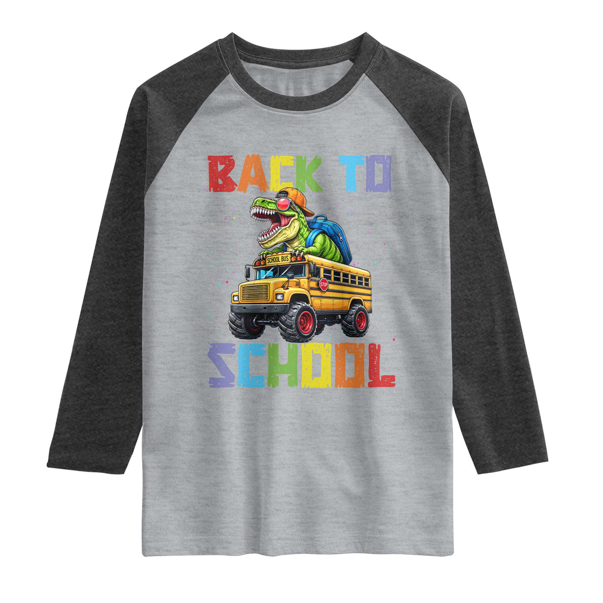 Bruh We Back Raglan Shirt Funny Dinosaur Back To School Dinosaur