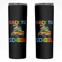 Bruh We Back Skinny Tumbler Funny Dinosaur Back To School Dinosaur