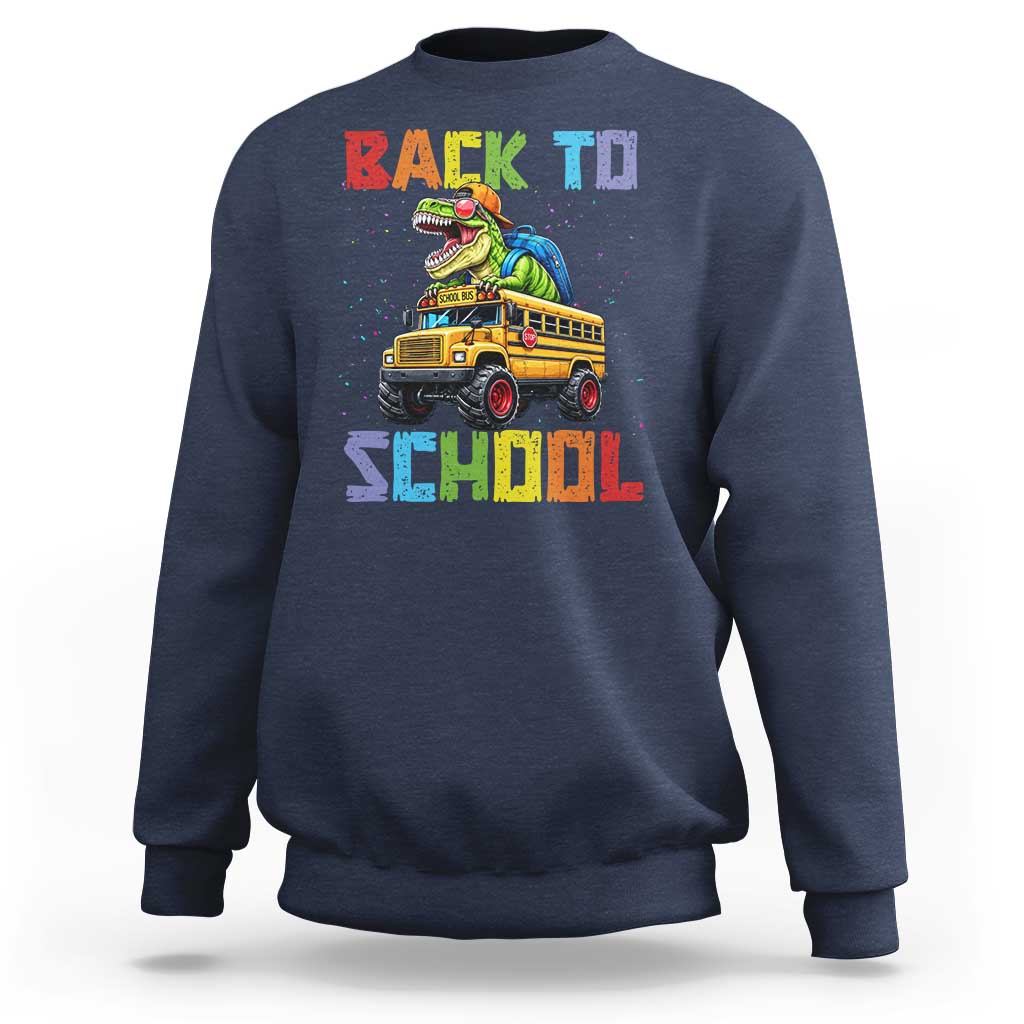 Bruh We Back Sweatshirt Funny Dinosaur Back To School Dinosaur