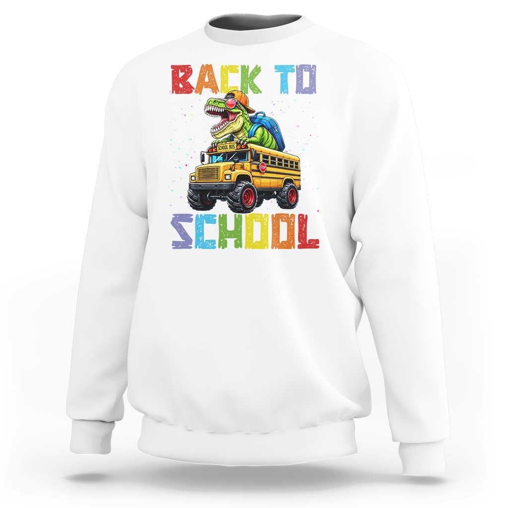 Bruh We Back Sweatshirt Funny Dinosaur Back To School Dinosaur