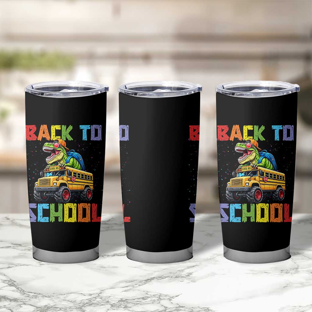 Bruh We Back Tumbler Cup Funny Dinosaur Back To School Dinosaur