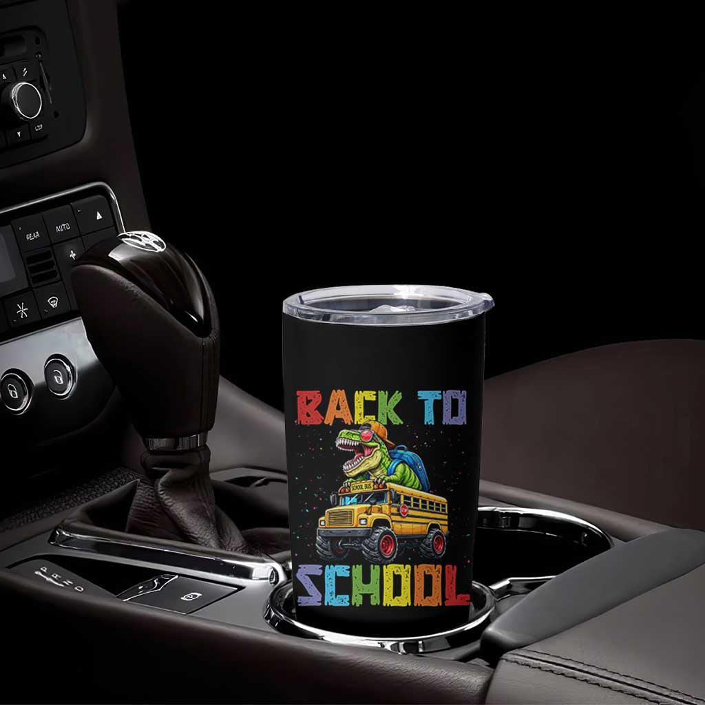 Bruh We Back Tumbler Cup Funny Dinosaur Back To School Dinosaur