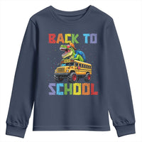 Bruh We Back Youth Sweatshirt Funny Dinosaur Back To School Dinosaur