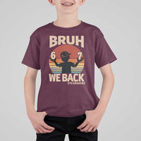 Bruh We Back T Shirt For Kid Back to School 5th Grade 6 7 First Day School