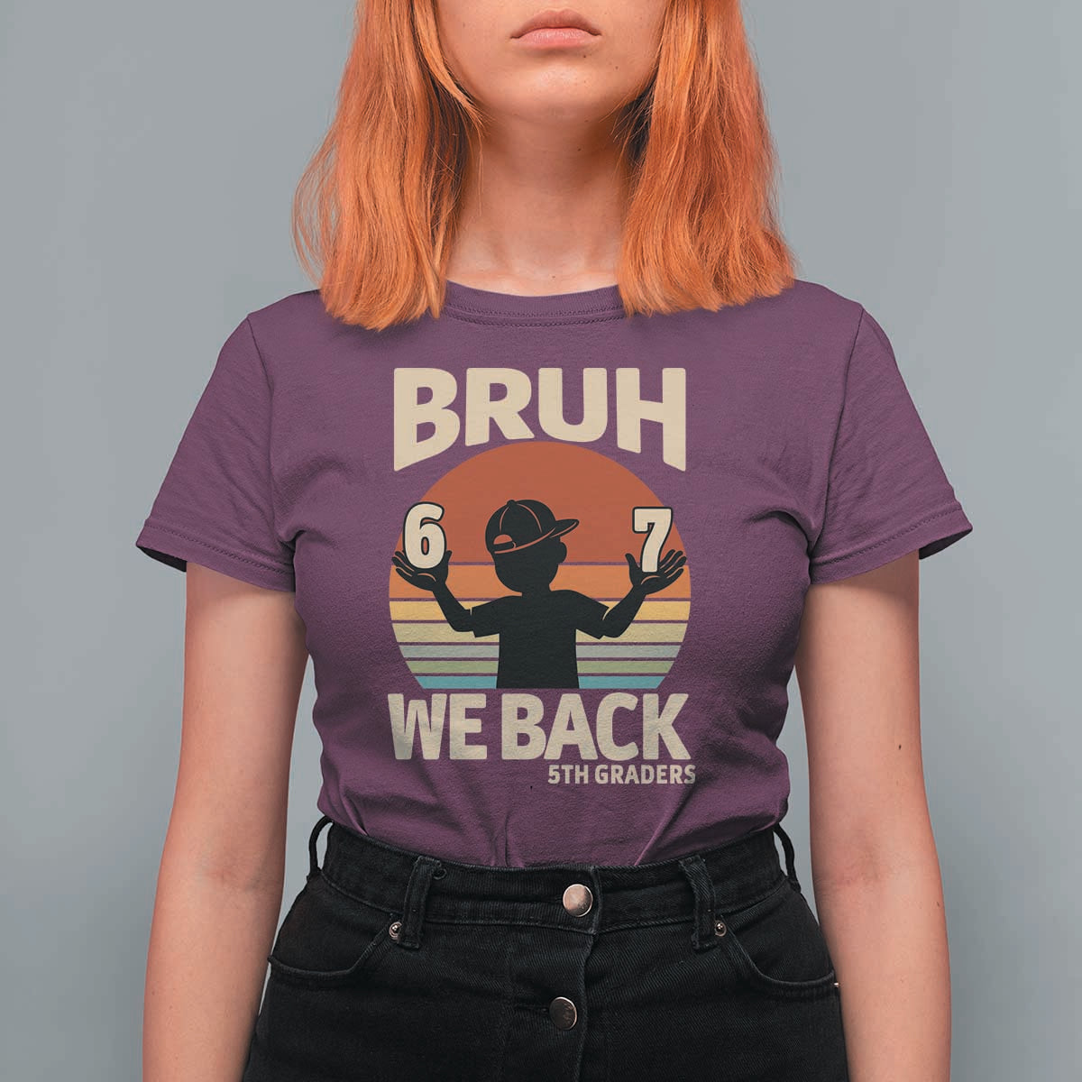 Bruh We Back T Shirt For Women Back to School 5th Grade 6 7 First Day School