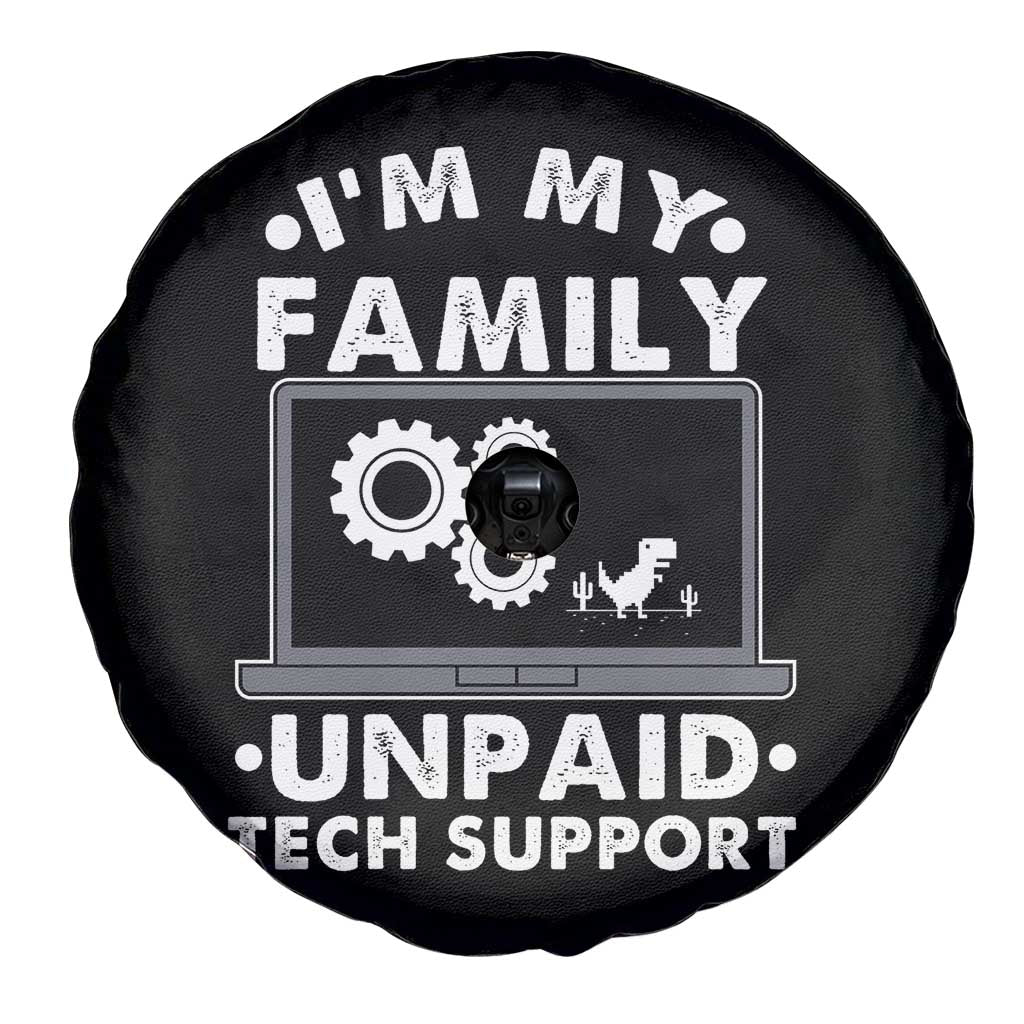 I Am My Familys Unpaid Tech Support Spare Tire Cover Funny Computer IT Nerd Humor - Wonder Print Shop
