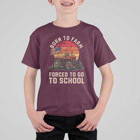 Funny Farmer Tractor T Shirt For Kid Born To Farmer Forced To Go To School - Wonder Print Shop