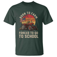 Funny Farmer Tractor T Shirt Born To Farmer Forced To Go To School - Wonder Print Shop