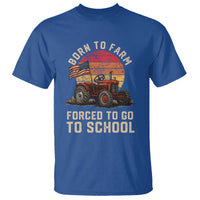 Funny Farmer Tractor T Shirt Born To Farmer Forced To Go To School - Wonder Print Shop