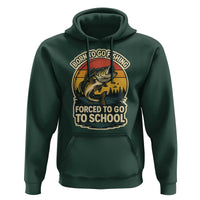 Funny Bass Fish Fisherman Hoodie Born To Go Fishing Forced School - Wonder Print Shop