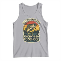 Funny Bass Fish Fisherman Tank Top Born To Go Fishing Forced School - Wonder Print Shop