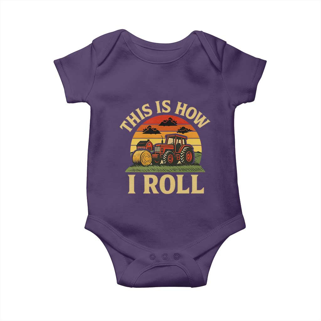 Funny Farming Tractor Baby Onesie This Is How I Roll Farmer - Wonder Print Shop