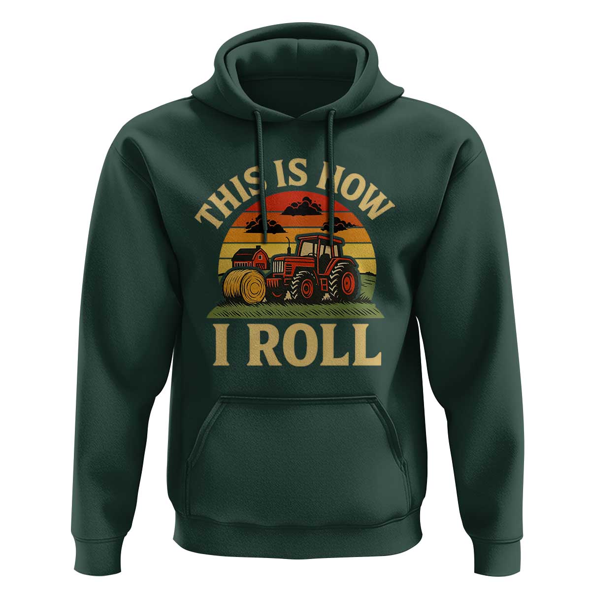 Funny Farming Tractor Hoodie This Is How I Roll Farmer - Wonder Print Shop
