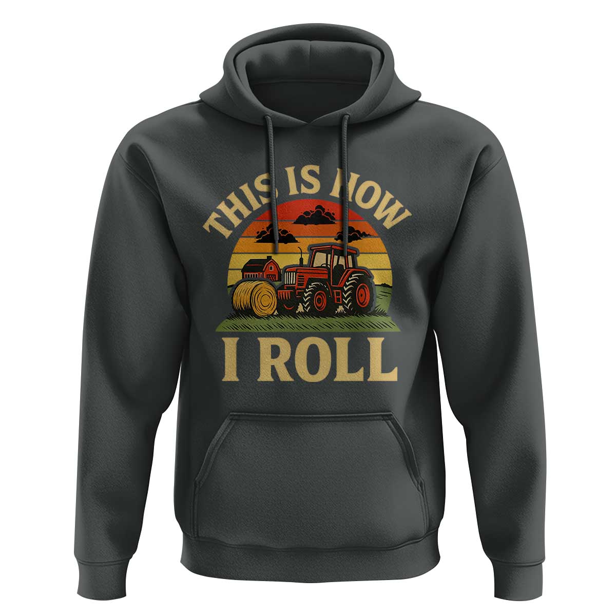 Funny Farming Tractor Hoodie This Is How I Roll Farmer - Wonder Print Shop