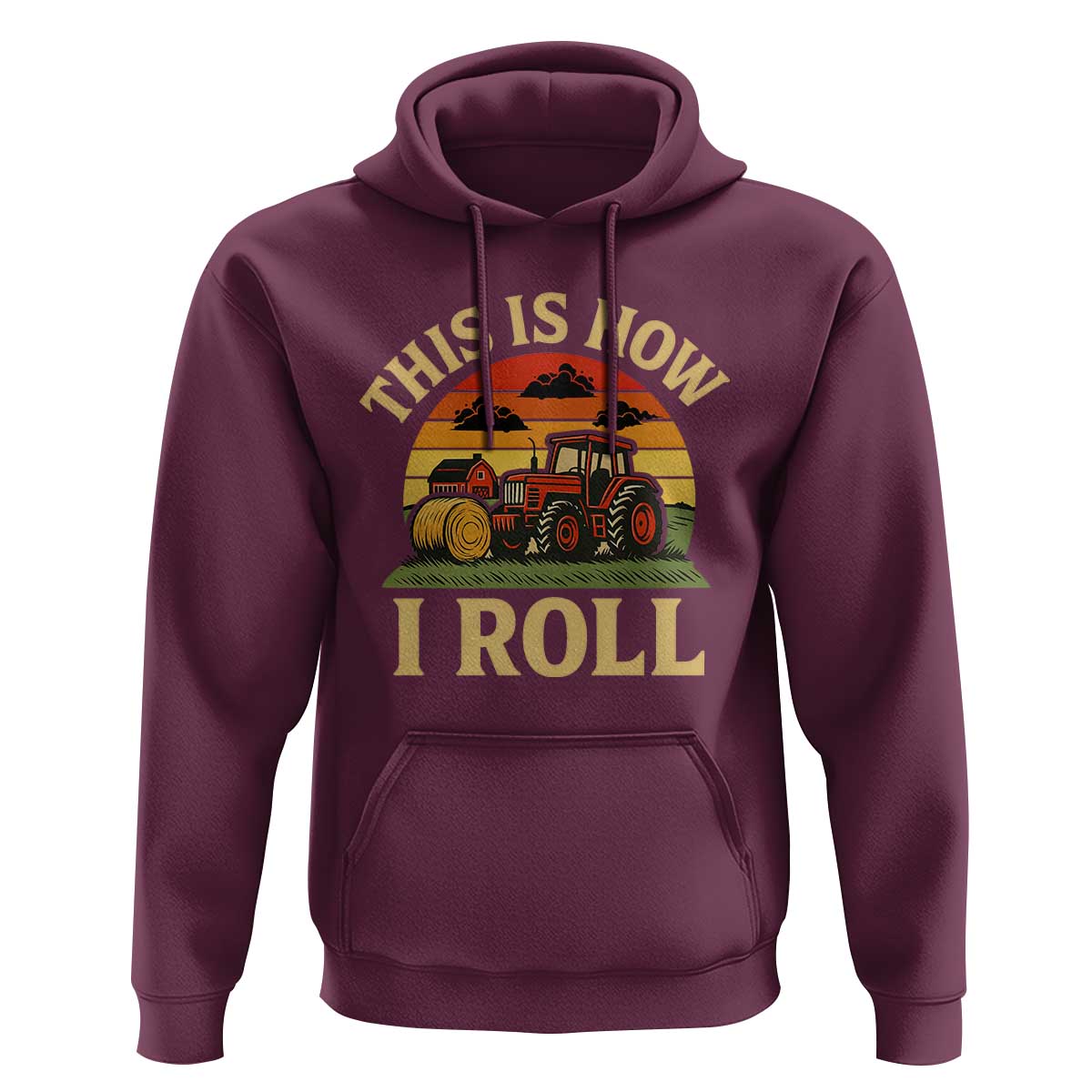 Funny Farming Tractor Hoodie This Is How I Roll Farmer - Wonder Print Shop