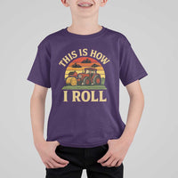 Funny Farming Tractor T Shirt For Kid This Is How I Roll Farmer - Wonder Print Shop