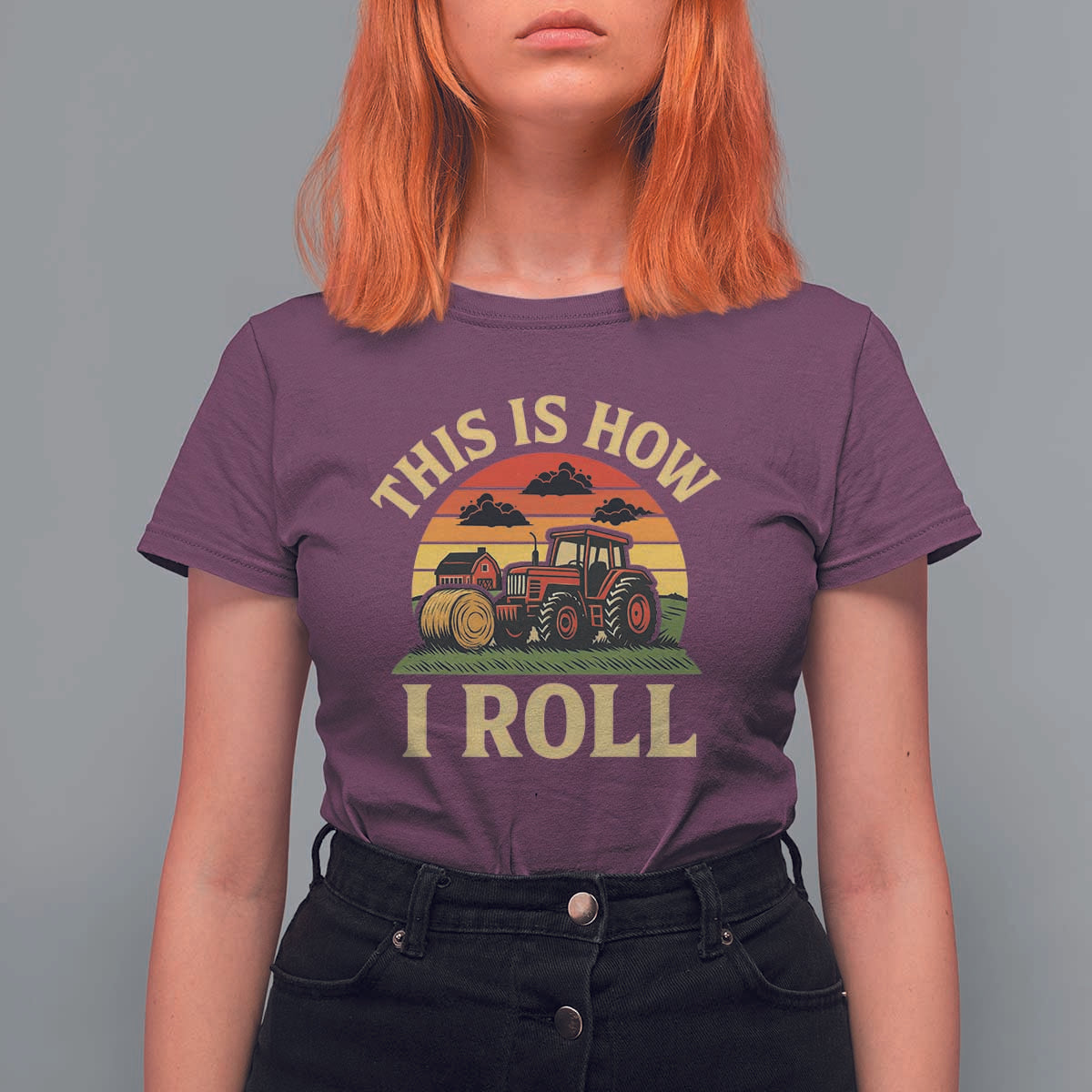 Funny Farming Tractor T Shirt For Women This Is How I Roll Farmer - Wonder Print Shop