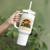 Funny Farming Tractor Tumbler With Handle This Is How I Roll Farmer