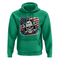 American Flag Skull Mechanic Hoodie Labor Day Patriotic USA - Wonder Print Shop