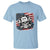 American Flag Skull Mechanic T Shirt Labor Day Patriotic USA - Wonder Print Shop