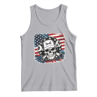 American Flag Skull Mechanic Tank Top Labor Day Patriotic USA - Wonder Print Shop