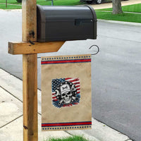 American Flag Skull Mechanic Garden Flag Labor Day Patriotic USA