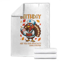 Thanksgiving Turkey Nurse Throw Blanket Labor and Delivery Birthday Specialty - Wonder Print Shop