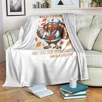 Thanksgiving Turkey Nurse Throw Blanket Labor and Delivery Birthday Specialty - Wonder Print Shop