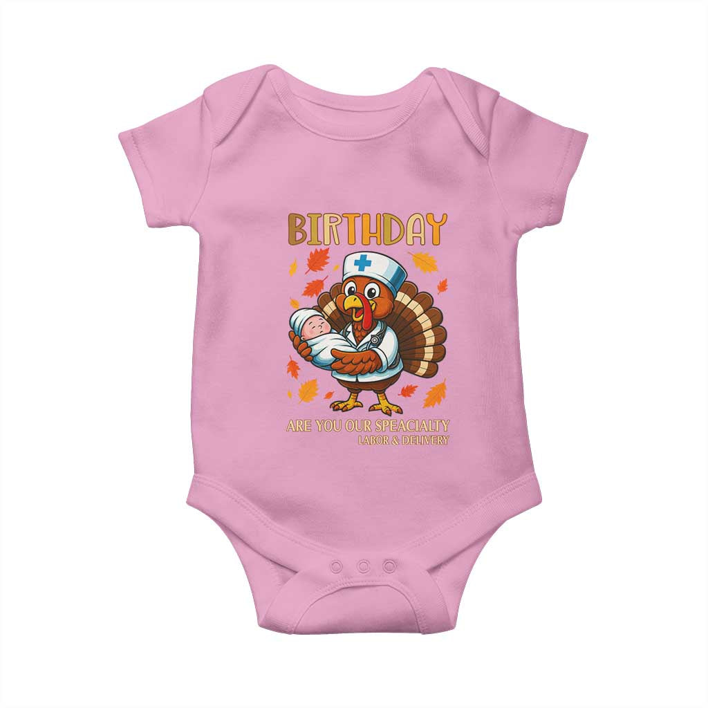Thanksgiving Turkey Nurse Baby Onesie Labor and Delivery Birthday Specialty - Wonder Print Shop