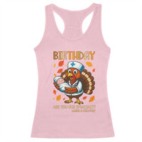 Thanksgiving Turkey Nurse Racerback Tank Top Labor and Delivery Birthday Specialty - Wonder Print Shop