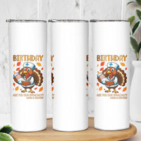 Thanksgiving Turkey Nurse Skinny Tumbler Labor and Delivery Birthday Specialty