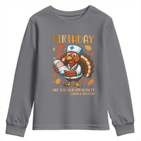 Thanksgiving Turkey Nurse Youth Sweatshirt Labor and Delivery Birthday Specialty - Wonder Print Shop